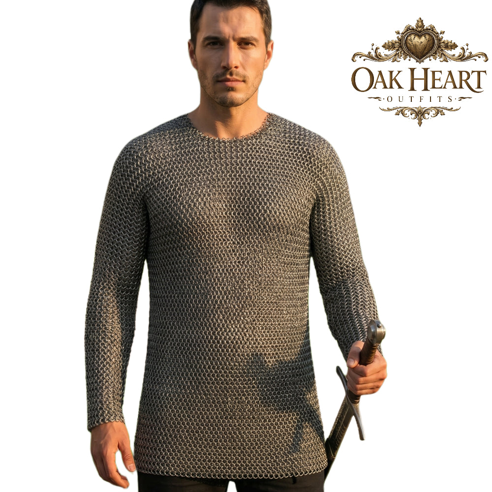 Chainmail Hauberk – 9mm Round Riveted Rings with Washers | Medieval LARP Armor