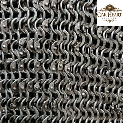 Roman Lorica Hamata Chainmail Shirt, 6mm Round Riveted Rings, Historical Armor for LARP