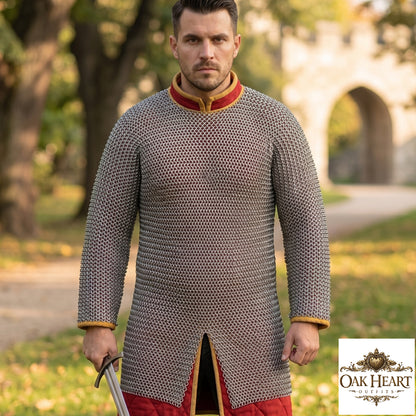 Medieval Aluminum Chainmail Hauberk 16 Gauge Riveted Armor Reenactment LARP