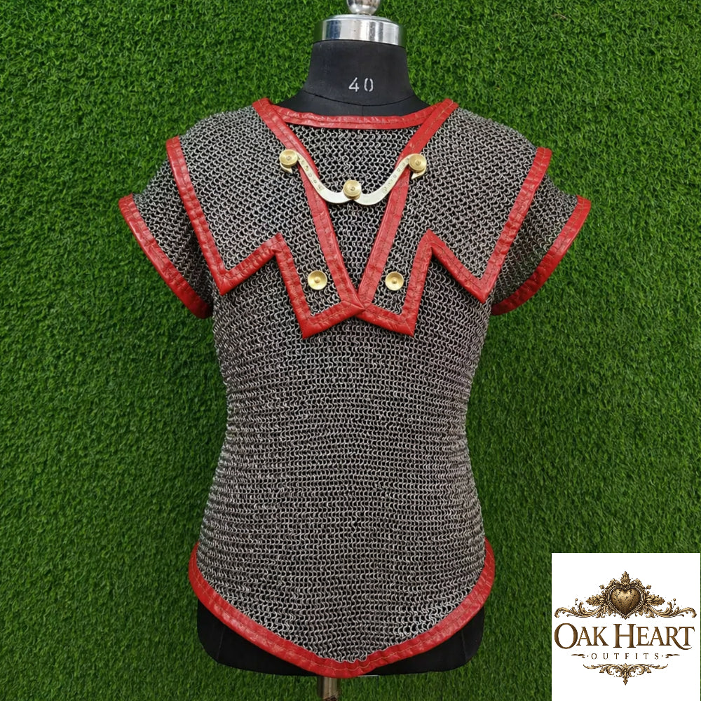 Roman Lorica Hamata Chainmail Shirt, 6mm Round Riveted Rings, Historical Armor for LARP