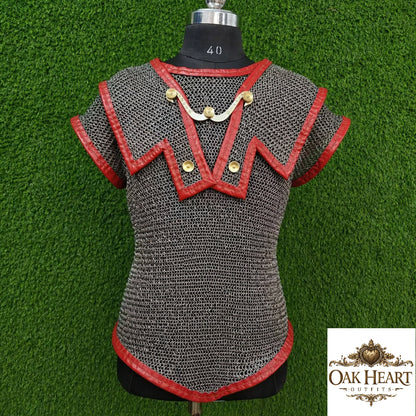 Roman Lorica Hamata Chainmail Shirt, 6mm Round Riveted Rings, Historical Armor for LARP