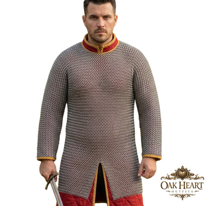 Medieval Aluminum Chainmail Hauberk 16 Gauge Riveted Armor Reenactment LARP