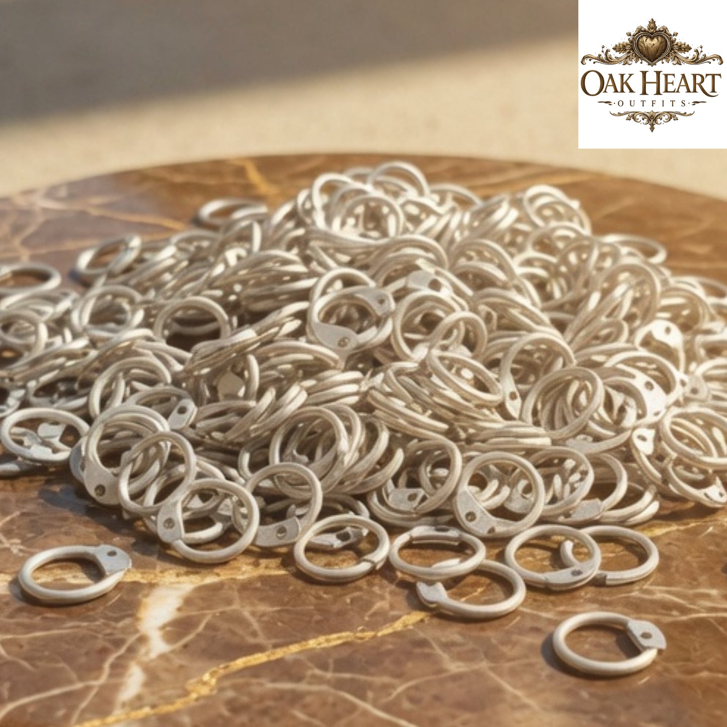 Aluminum 9mm Chainmail Rings – Round Riveted Armor Rings with Free Tool for Crafting