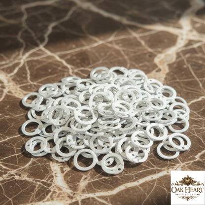Loose 9mm Chainmail Rings – Flat Riveted Steel Rings with Free Tool for DIY Chainmail