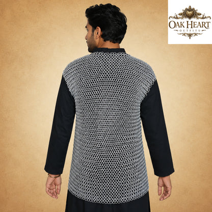 10MM Mild Steel Butted Chainmail Shirt – 18G Medieval Haubergeon Armor