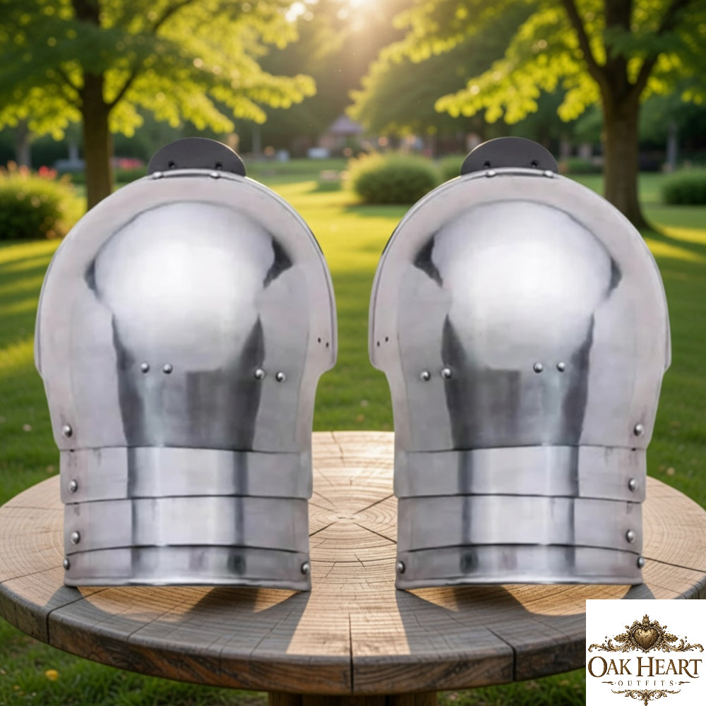 Medieval Steel Pauldrons XIV Century Arm Armor Knight LARP Cosplay Gear