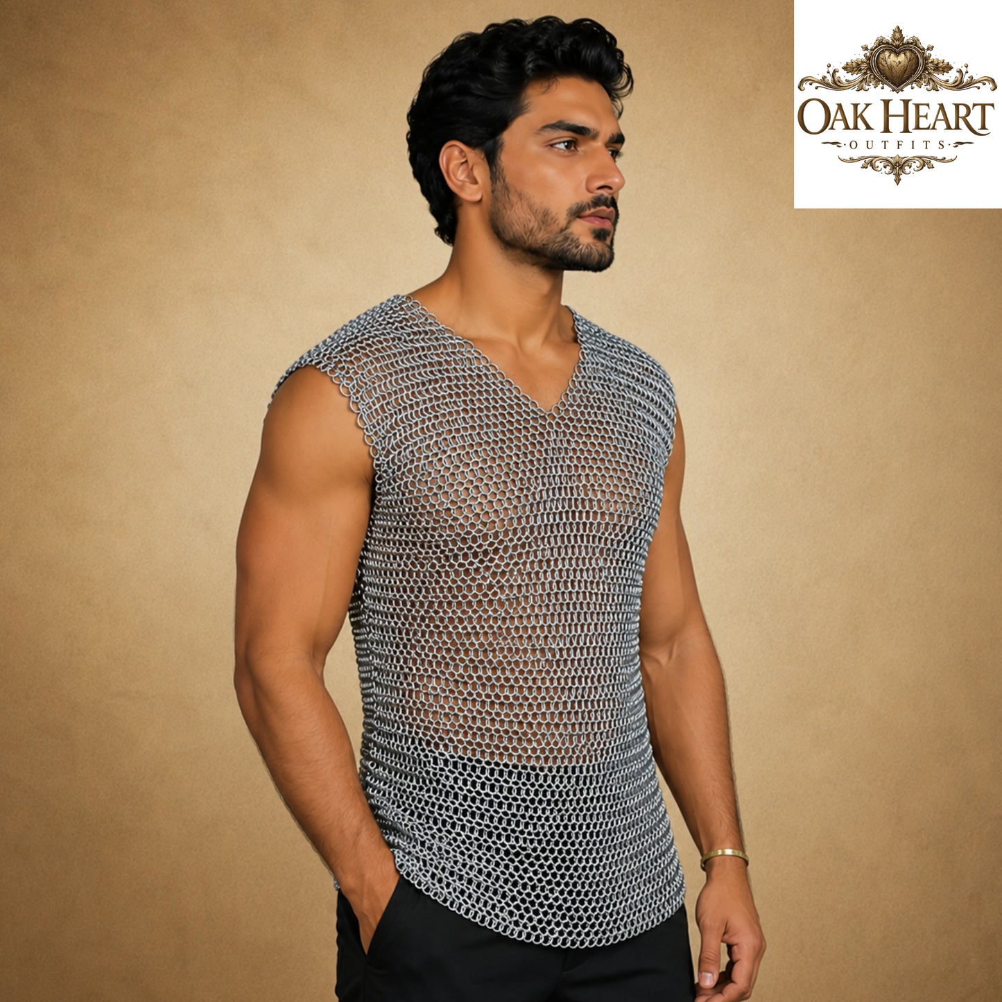 10MM Mild Steel Butted Chainmail Shirt – 18G Medieval Haubergeon Armor