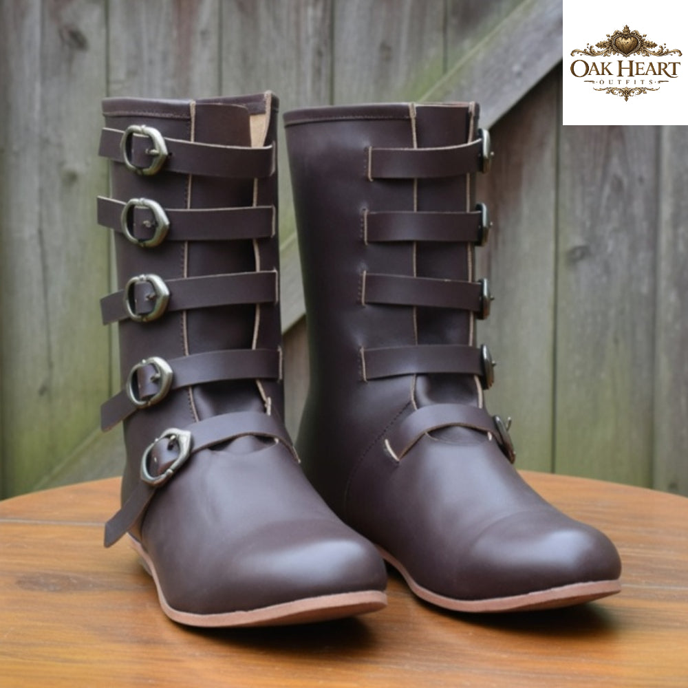 Medieval Leather Boots – LARP Viking Shoes for Ren Faire