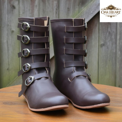 Medieval Leather Boots – LARP Viking Shoes for Ren Faire