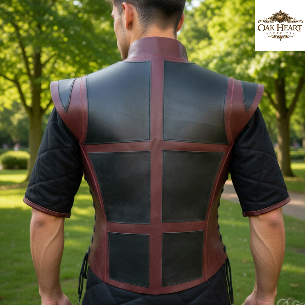 Medieval Leather Jerkin Chest Body Armor | Costume