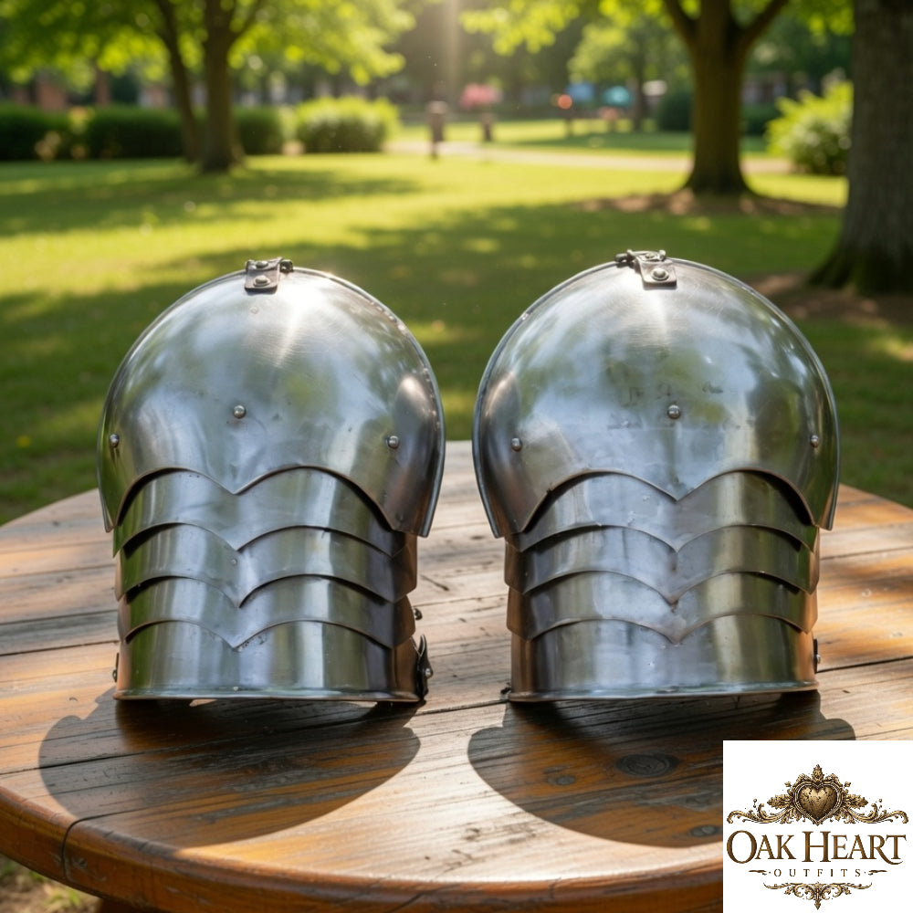 Medieval Steel Pauldrons Arm Armor XIV Century SCA LARP Cosplay Knight Gear