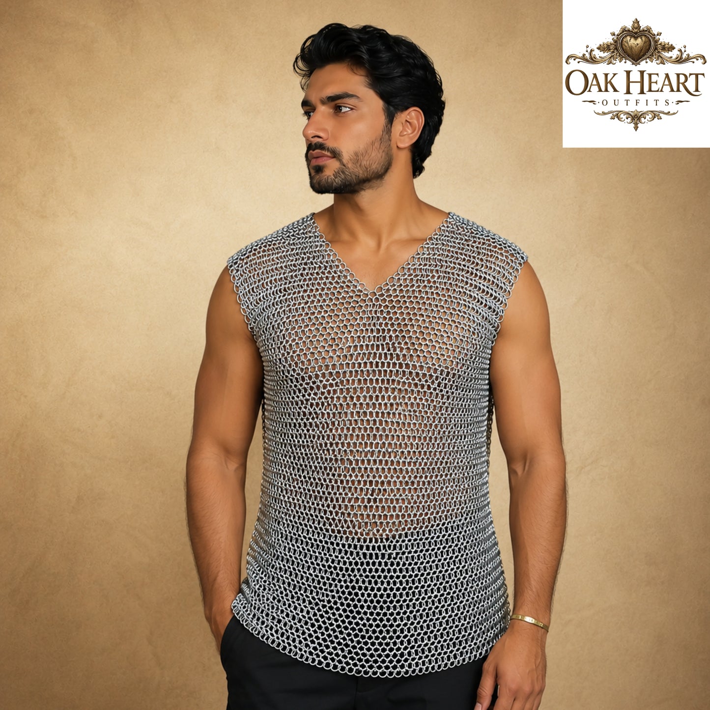 10MM Mild Steel Butted Chainmail Shirt – 18G Medieval Haubergeon Armor
