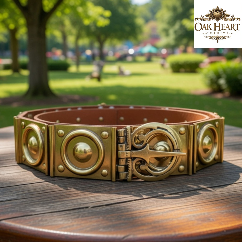 Roman Concentric Stamp Belt – Ancient Leather Belt for Reenactment & LARP