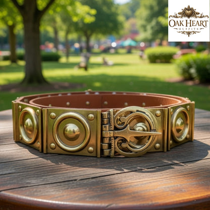 Roman Concentric Stamp Belt – Ancient Leather Belt for Reenactment & LARP