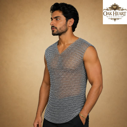 10MM Mild Steel Butted Chainmail Shirt – 18G Medieval Haubergeon Armor