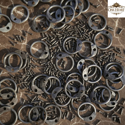 Medieval Riveted Chainmail Rings Steel – Round Armor Repair Rings with Free Tool