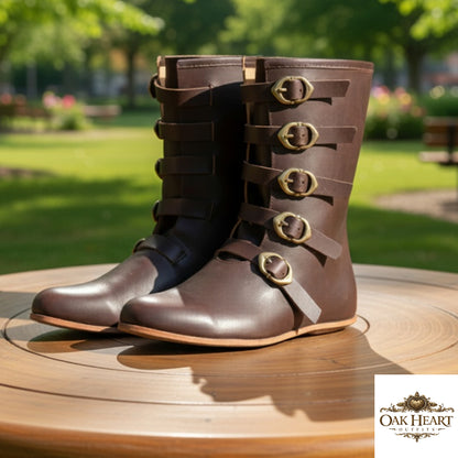 Medieval Leather Boots – LARP Viking Shoes for Ren Faire