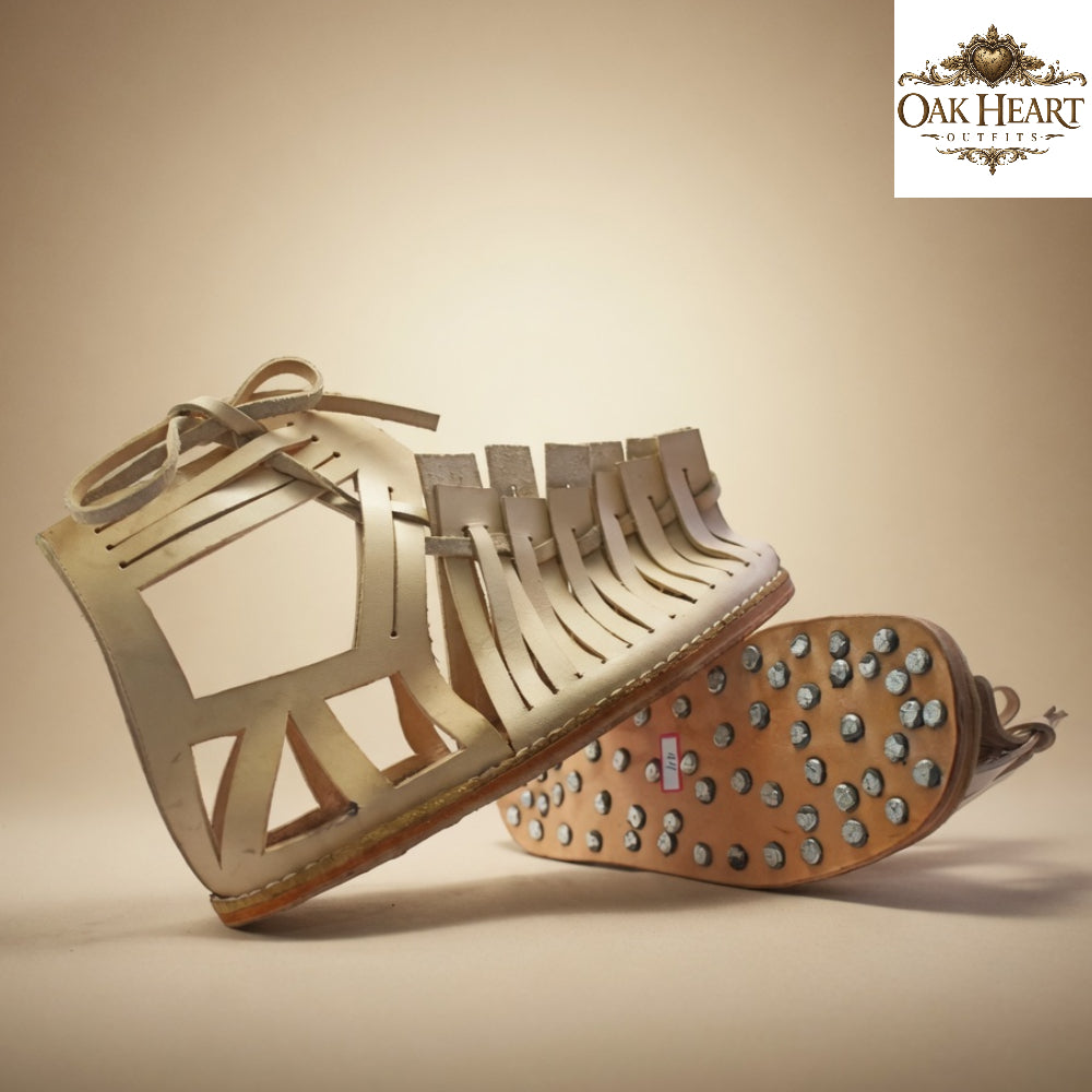 Roman Caligae Sandals | Handmade Leather Gladiator Shoes | Historical Roman Footwear