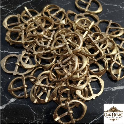 Medieval Brass Belt Buckle – Small Handcrafted LARP & Leather Craft Hardware