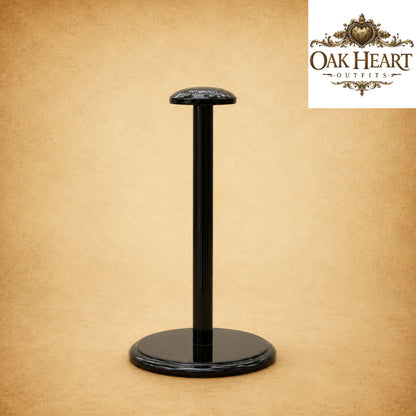 Handcrafted Wooden Helmet Stand | Medieval Viking Helmet Display Holder