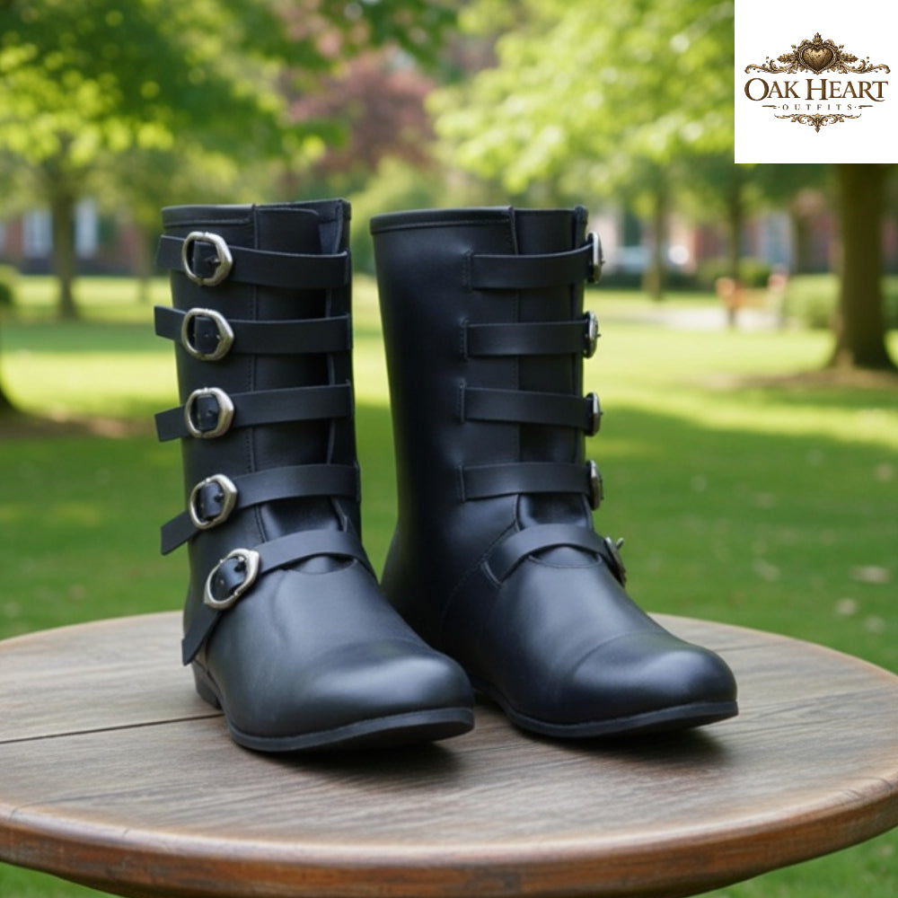 Medieval Leather Boots – LARP Viking Shoes for Ren Faire