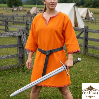 Medieval Viking Tunic Cotton Renaissance Knight Costume LARP Cosplay Clothing