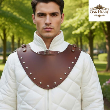 Leather Gorget Neck Armor – Medieval & Fantasy Costume