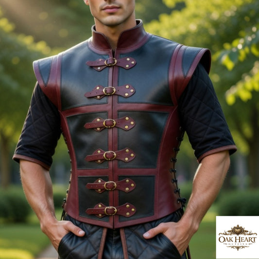 Medieval Leather Jerkin Chest Body Armor | Costume