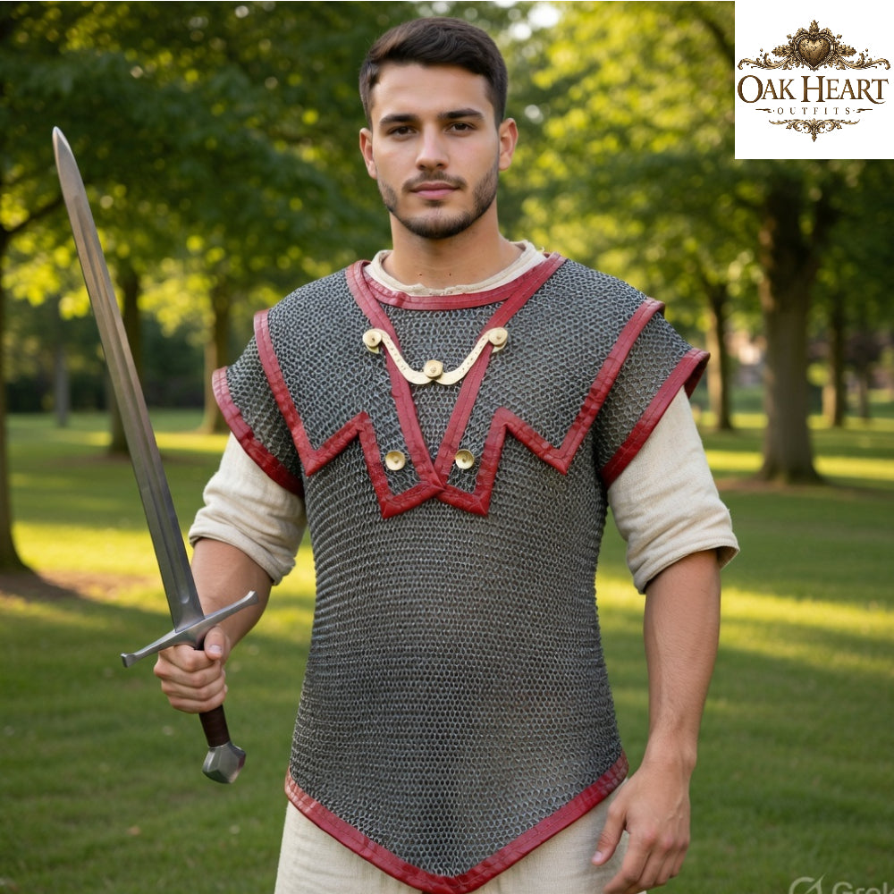 Roman Lorica Hamata Chainmail Shirt, 6mm Round Riveted Rings, Historical Armor for LARP