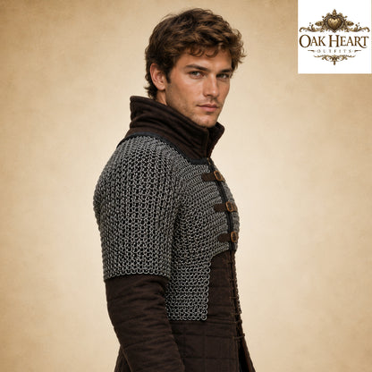 Handmade Viking Chainmail Armor – 9MM Round Riveted Hauberk Shir