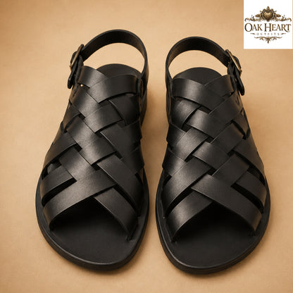 Handmade Roman Greek Sandals – Leather Strappy Flat Shoes