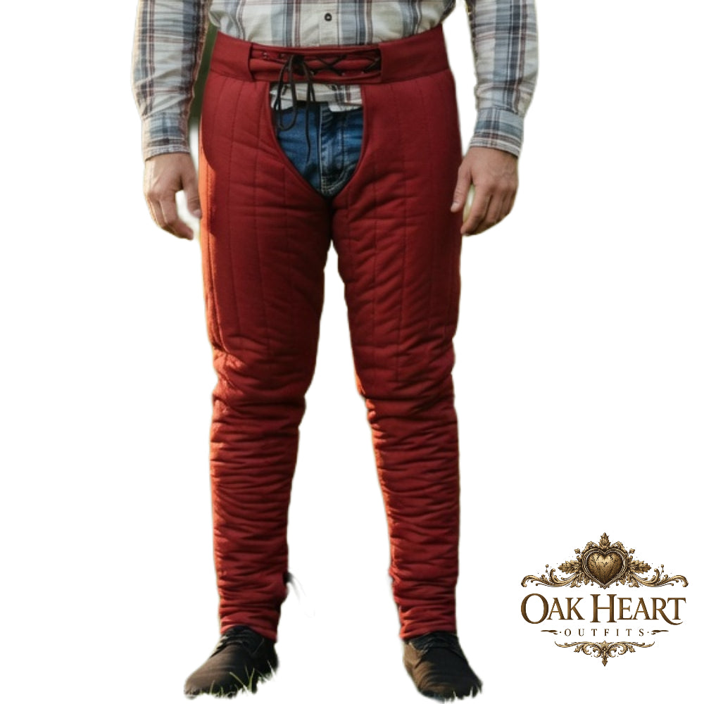 Medieval Padded Cotton Leggings: SCA Armor Chausses Under Gambeson Maille Hauberk for Halloween events
