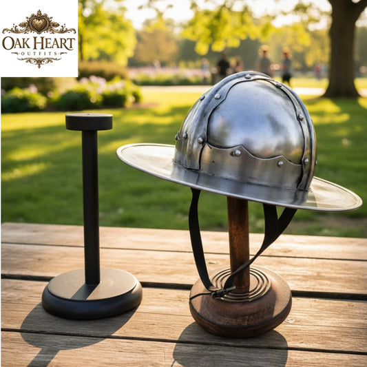 Medieval Kettle Hat Helmet 18 Gauge Steel – Authentic Wearable Knight Armor Display Piece
