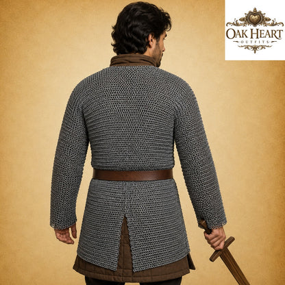 Medieval 8MM Round Ring Chainmail Hauberk – Viking Halloween Armor Costume