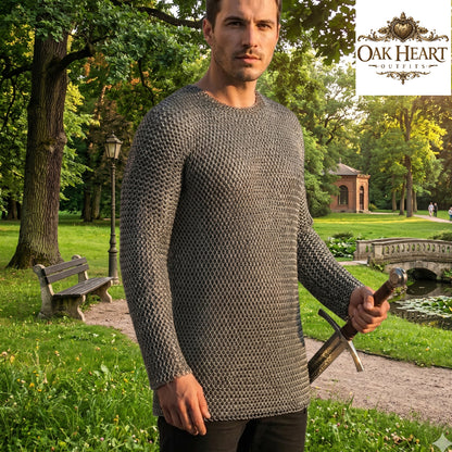 Chainmail Hauberk – 9mm Round Riveted Rings with Washers | Medieval LARP Armor