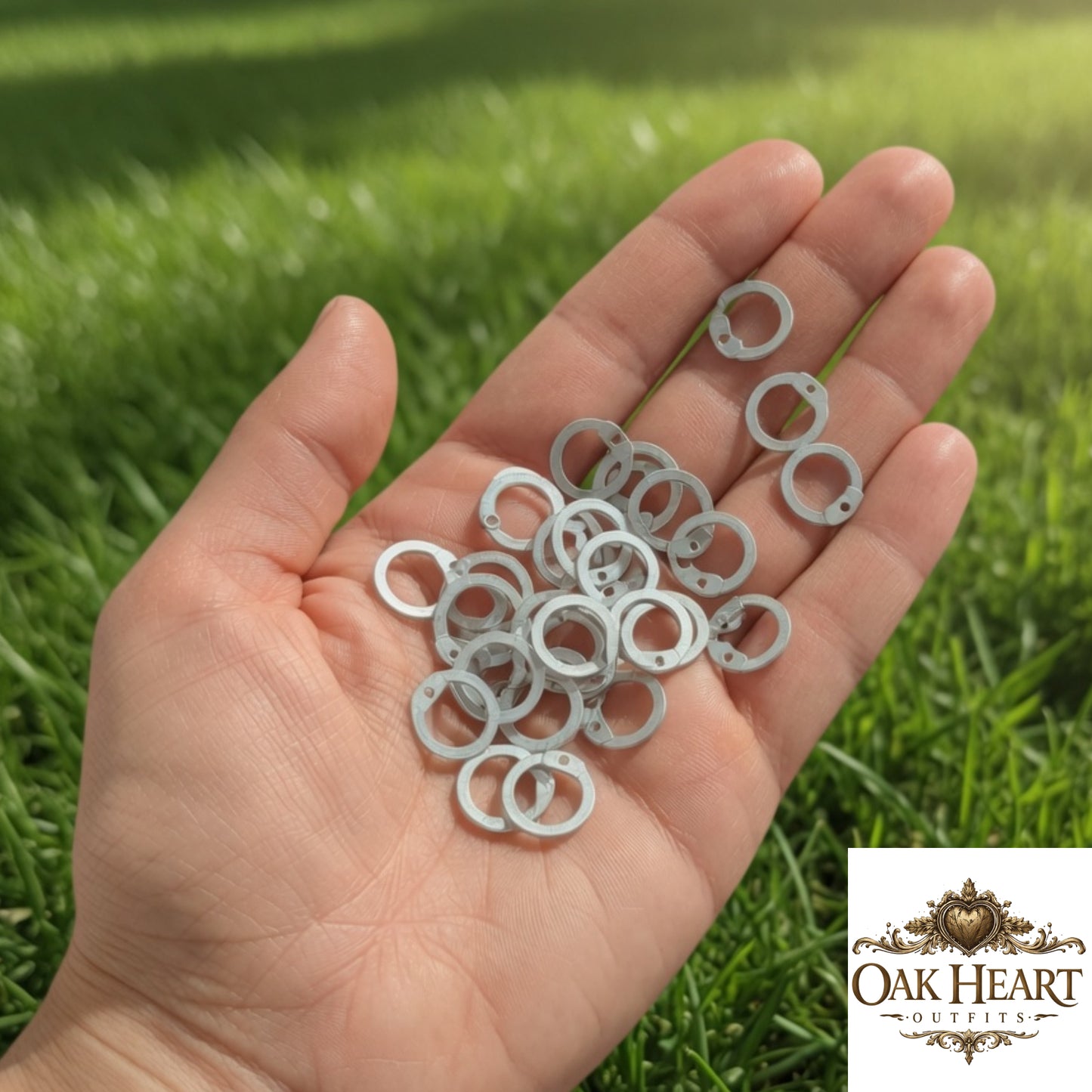 Loose 9mm Chainmail Rings – Flat Riveted Steel Rings with Free Tool for DIY Chainmail