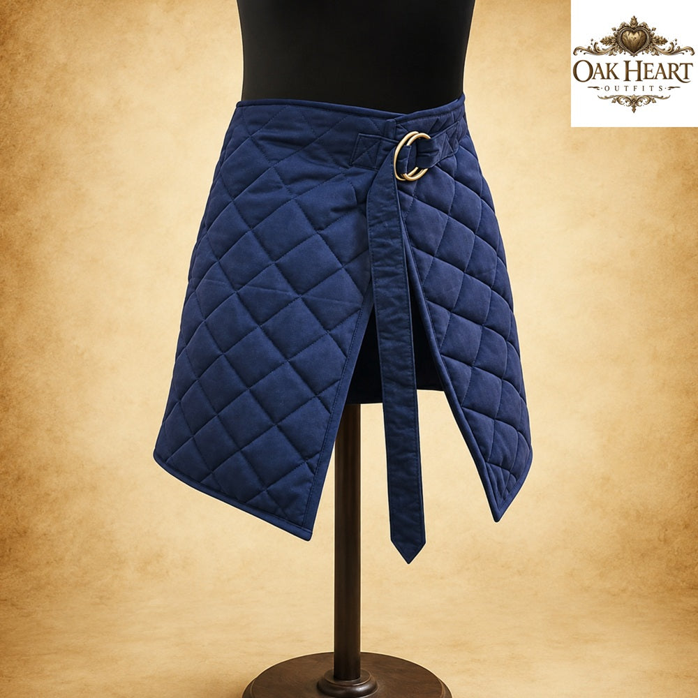 Medieval Quilted Padded Skirt – Viking LARP Armor Wrap for Ren Faire
