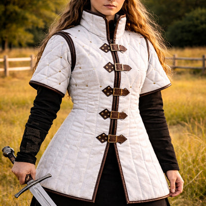 Medieval Quilted Gambeson Armor – Viking LARP Padded Jacket Costume