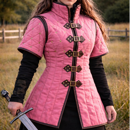 Medieval Quilted Gambeson Armor – Viking LARP Padded Jacket Costume