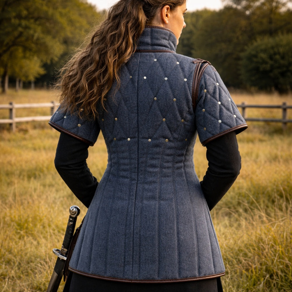 Medieval Quilted Gambeson Armor – Viking LARP Padded Jacket Costume