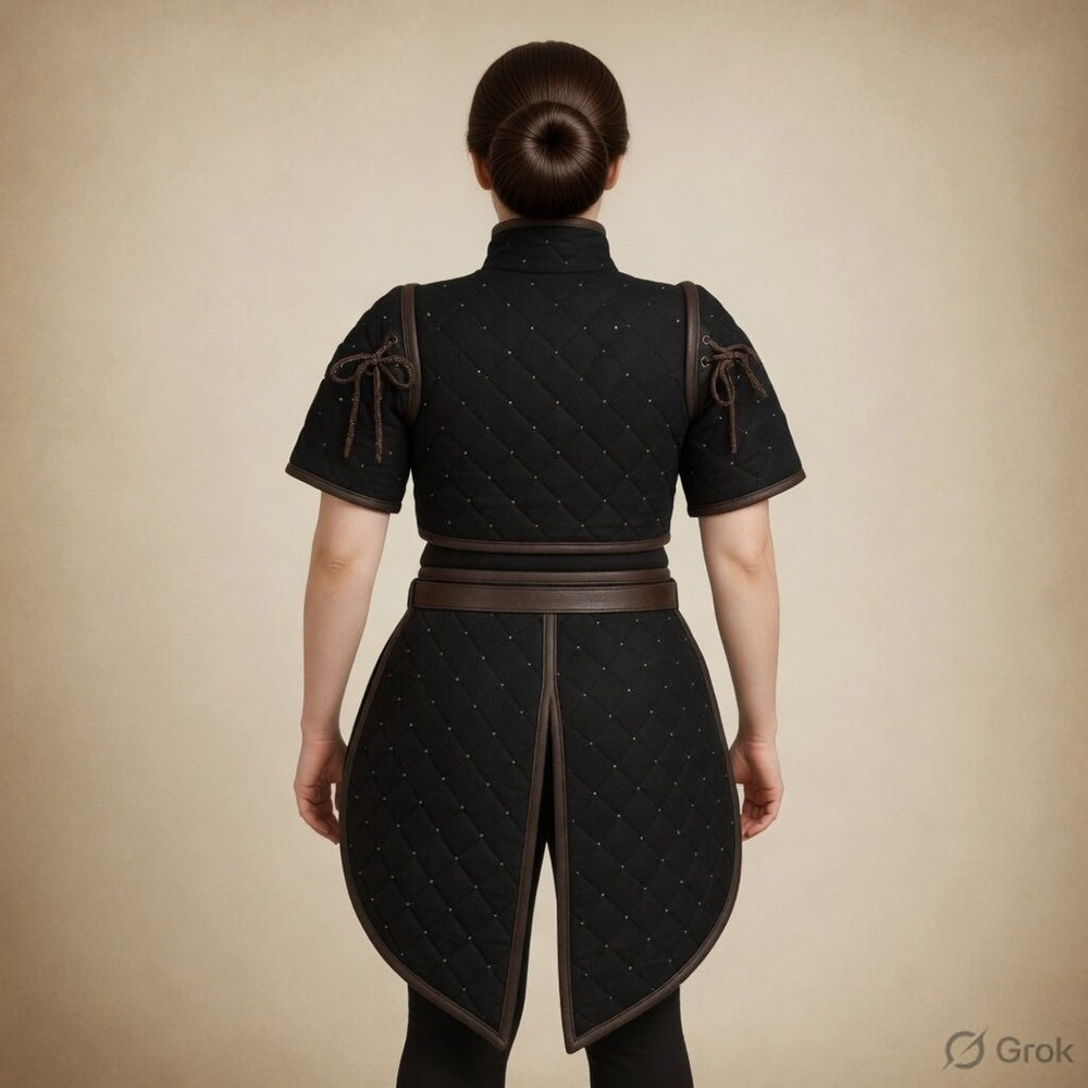 Medieval Witcher Gambeson Half Sleeve – Padded Armor Costume for LARP,