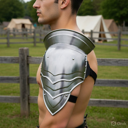 Gladiator Pauldron Steel Shoulder Armor Fantasy Knight Cosplay LARP Costume